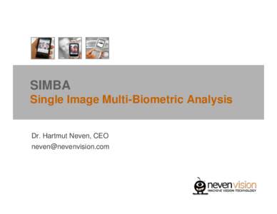 Embeddable Machine Vision Technology:  Neven Vision Overview