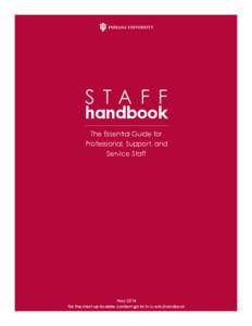 st a f f handbook The Essential Guide for Professional, Support, and Service Staff