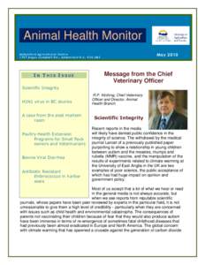 Animal Health Monitor May 2010 Abbotsford Agricultural Centre 1767 Angus Campbell Rd., Abbotsford B.C. V3G 2M3