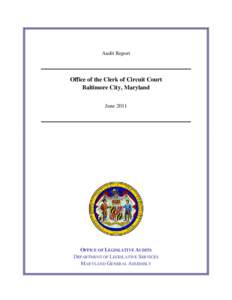 Office of the Clerk of Circuit Court - Baltimore City, Maryland