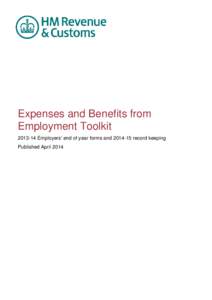 Expenses and Benefits from Employment Toolkit