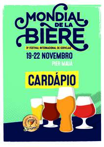 19-22 NOVEMBRO PIER MaUÁ CARDÁPIO  Proibida a venda de bebidas alcoólicas para menores de