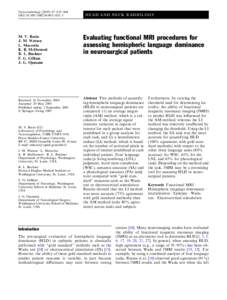 Neuroradiology[removed]: 835–844 DOI[removed]s00234[removed]M. V. Baciu J. M. Watson L. Maccotta