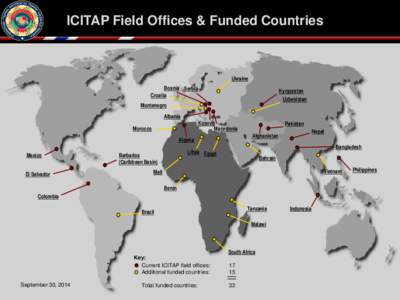 ICITAP Field Offices & Funded Countries  Ukraine Bosnia Serbia Croatia