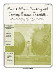 February[removed]Issue # 37 Central Illinois Teaching with Primary Sources Newsletter