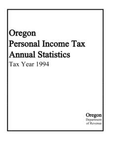 Oregon Personal Income Tax Annual Statistics Tax Year[removed]Oregon