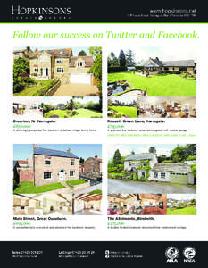 Follow our success on Twitter and Facebook.  Brearton, Nr Harrogate. Rossett Green Lane, Harrogate.