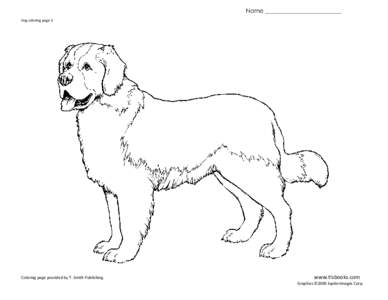 St. Bernard ; dog coloring page 4