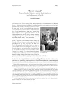 Walker  Federal History 2010 “Powers Unusual” Brown v. Board of Education and the Modernization of