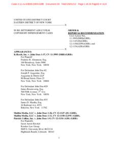 Case 2:11-cv[removed]DRH-GRB Document 39 Filed[removed]Page 1 of 26 PageID #: 619  UNITED STATES DISTRICT COURT EASTERN DISTRICT OF NEW YORK ------------------------------------------------------------------X IN RE: BITTO