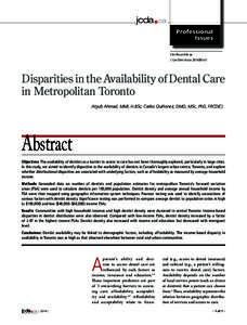 Canadian Dental Association / Dentistry throughout the world / Health / Dentistry / Medicine