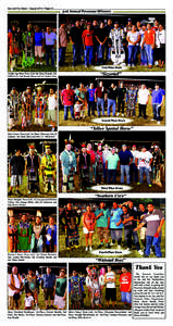 Sac and Fox News • August 2014 • Page 22  51st Annual Powwow Winners First Place Drum Golden Age Men: From Left; 4th, Terry Tsotigh; 3rd,