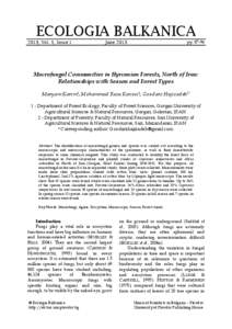 Macrofungal Communities in Hyrcanian Forests, North of Iran: Relationships with Season and Forest Types