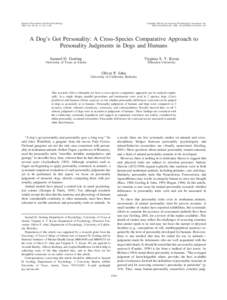 Journal of Personality and Social Psychology 2003, Vol. 85, No. 6, 1161–1169 Copyright 2003 by the American Psychological Association, Inc/$12.00 DOI: 