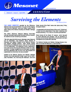 www.mesonet.org  Volume 5 — Issue 4 — April 2014 connection