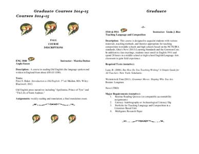 Graduate CoursesCoursesGraduate  ~5~