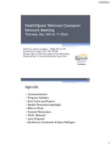 HealthQuest Wellness Champion Network