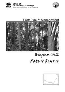 Hayters Hill Nature Reserve: draft plan of management