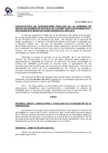 COMARCA DE GÚDAR – JAVALAMBRE C/ La Comarca s/nMora de Rubielos TERUELSUBV/04,4