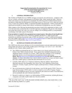 Supporting Decontamination Documentation for Cavers (WNS Decontamination Supplement 1 of 2) U.S. Fish and Wildlife Service Version[removed]I.