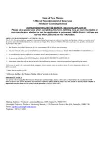 Sureties / Bail bondsman / Certified copy / Insurance / Bail / National Association of Insurance Commissioners / Patent attorney / Law / Legal professions / Notary