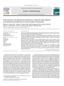 Annals of Epidemiology[removed]738e743  Contents lists available at SciVerse ScienceDirect Annals of Epidemiology journal homepage: www.annalsofepidemiology.org