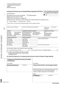 1  Landrat des Märkischen Kreises - Fachdienst Schulverwaltung Postfach[removed]Lüdenscheid