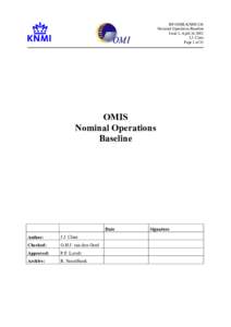 RP-OMIE-KNMI-336 Nominal Operations Baseline Issue 1, AprilJ.J. Claas Page 1 of 35