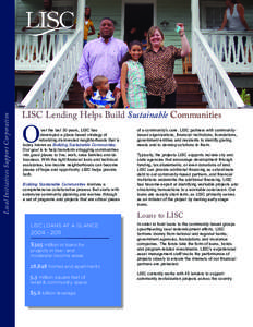 Local Initiatives Support Corporation  LISC Lending Helps Build Sustainable Communities O    