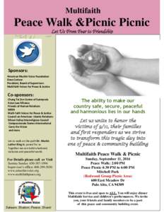 Multifaith  Peace Walk &Picnic Picnic Let Us From Fear to Friendship 22