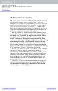 Publishing / Education in the United States / The Cambridge Dictionary of Philosophy / Year of birth missing / Neil Gershenfeld / Cambridge University Press