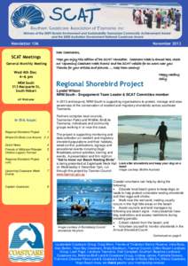 Newsletter November 2013 Newsletter 106 Dear Coastcarers,