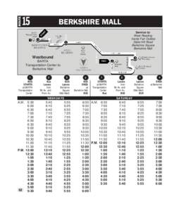 ROUTE  15 BERKSHIRE MALL Service to:
