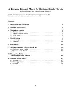 A Tsunami Forecast Model for Daytona Beach, Florida Hongqiang Zhou1,2 and Aurelio Mercado Irizarry1,2 1. NOAA Center for Tsunami Research, Pacific Marine Environmental Laboratory, Seattle, WA 2. Joint Institute for the S