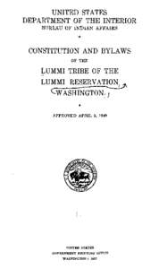 Constitution and Bylaws of the Lummi Tribe of the Lummi Reservation