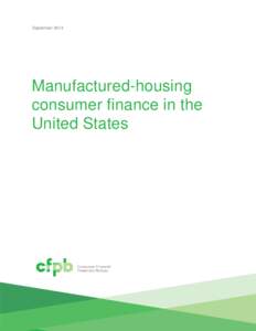 September[removed]Manufactured-housing consumer finance in the United States