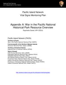 National Park Service U.S. Department of the Interior Pacific Island Network Vital Signs Monitoring Plan