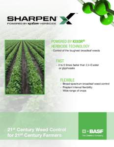 POWERED BY KIXOR® HERBICIDE TECHNOLOGY • Control of the toughest broadleaf weeds