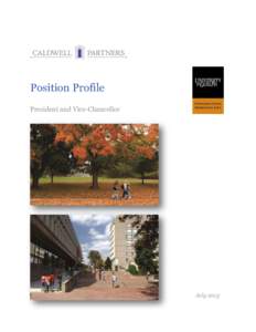 Position Profile President and Vice-Chancellor July 2013  Inspire an