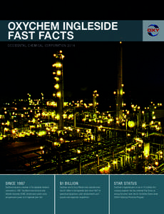 OXYCHEM INGLESIDE FAST FACTS OCCIDENTAL CHEMICAL CORPORATION 2014 OxyChem’s plant in Ingleside, Texas