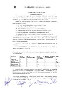 coNcELLO DE PORTOMARTN (LUGO).  ACTA MESA DE CONTRATACION (Propuesta de adjudicación)  En Portomarh, a 16 de junio de dos mil dieciseis, en el Salón de Sesiones del Excmo