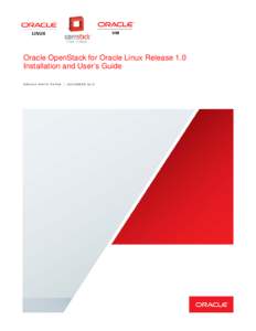 Oracle OpenStack for Oracle Linux Installation and User’s Guide
