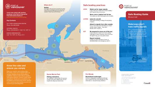 Safe boating practices  Where do I? Anchor  Anchorages in Burrard inlet are for deep-sea vessels