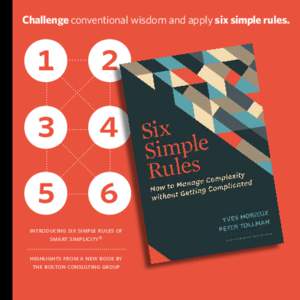 Challenge conventional wisdom and apply six simple rules[removed]introducing six simple rules of