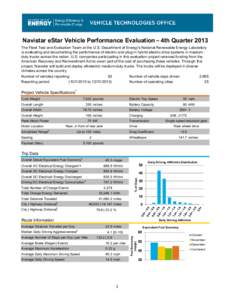 Navistar eStar Vehicle Performance Evaluation - 4th Quarter 2013