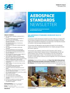 Volume IV, Issue 2 December 2013 aerospace standards Newsletter