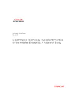 E-Commerce Technology Investment Priorities for the Midsize Enterprise: A Research Study