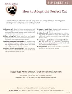 Tip Sheet 6 Adopt a Cat.qxd