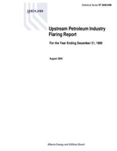 Statistical Series ST 2000-60B  Upstream Petroleum Industry Flaring Report For the Year Ending December 31, 1999