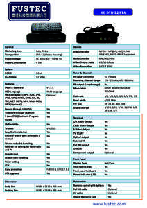 HD DVB-T2 FTA  Decode Gerenal Marketing Area